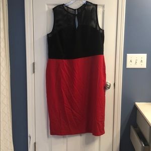 Gorgeous ELOQUII red and black midi dress!